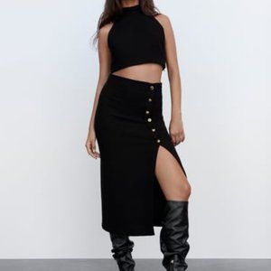 ZARA TOP WOMEN BLACK SIZE XXL NWT